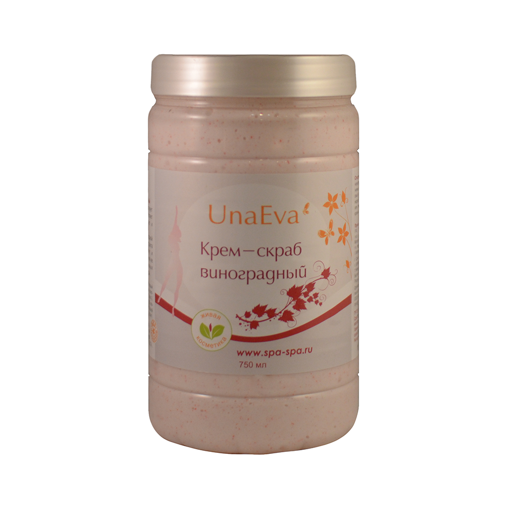 UNAEVA Крем-скраб виноградный с увлажняющим и антисептическим эффектами