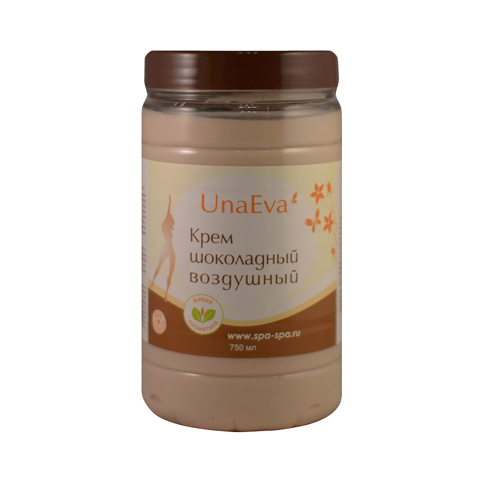 UNAEVA Шоколадный воздушный крем / Увлажняющий крем для тела с маслом Какао